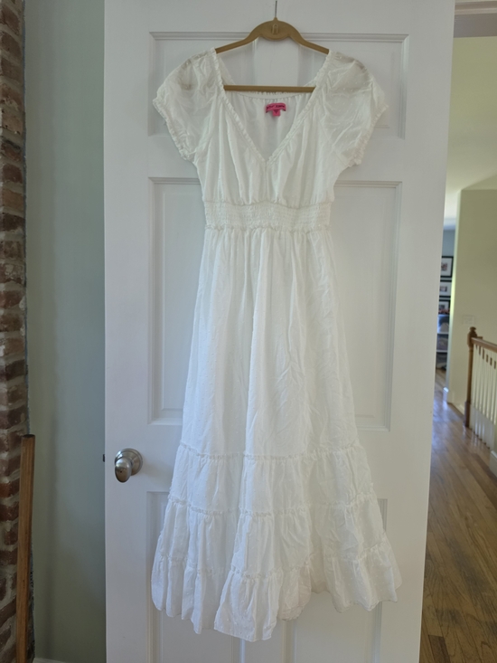 Betsey Johnson Dresses & Skirts - Betsey Johnson White Cotton Ruffled Maxi Dress
